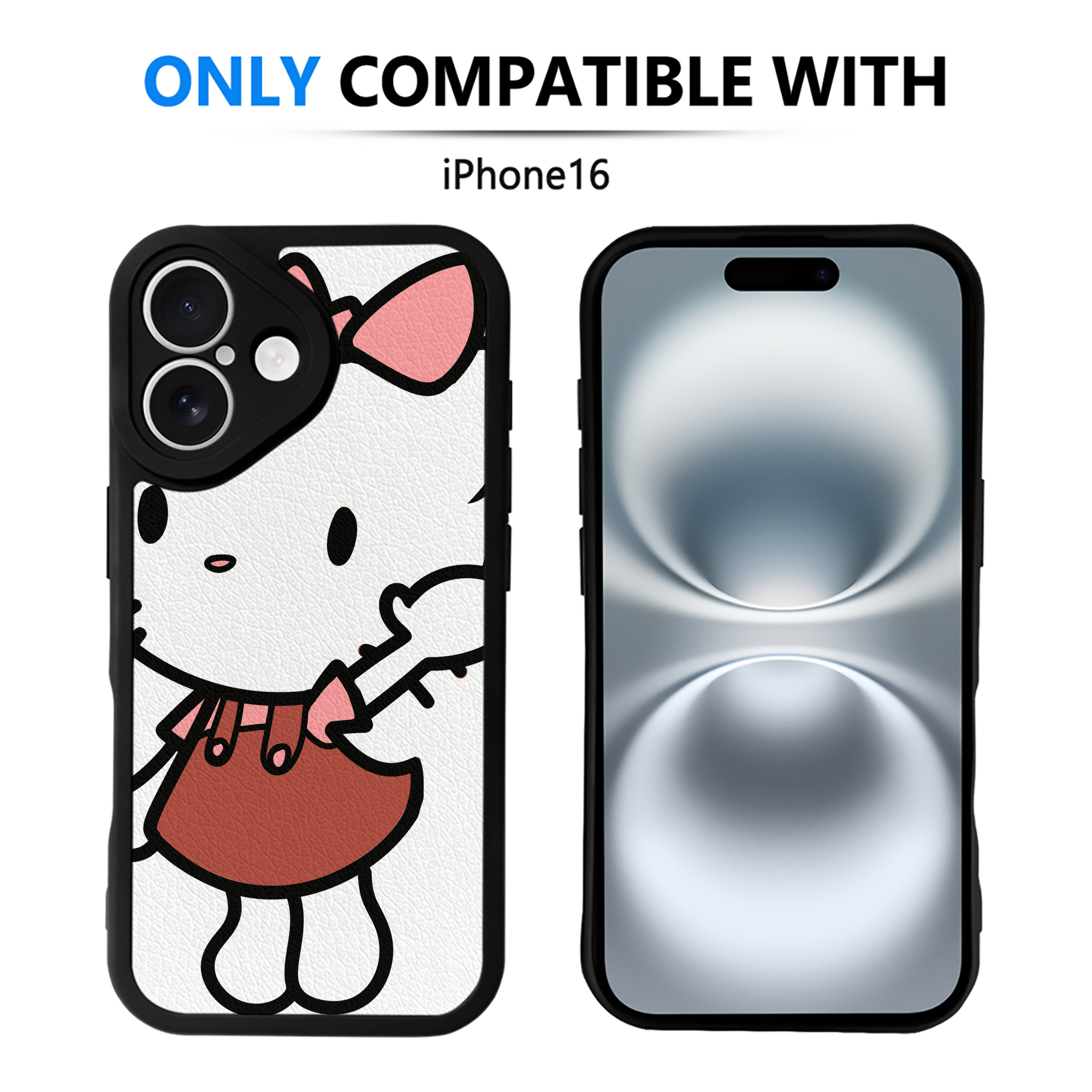 （画像用） Hello Kitty ハローキティ 【iPhone 16シリーズ対応】シリコンスマホケース（レザー調） 材質：シリコン